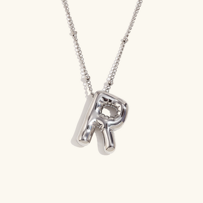Gold Balloon Initial Necklace