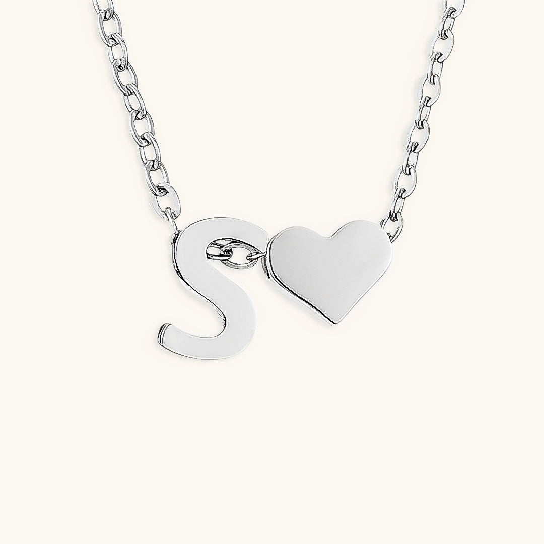 Gold Necklace with Initial Letter