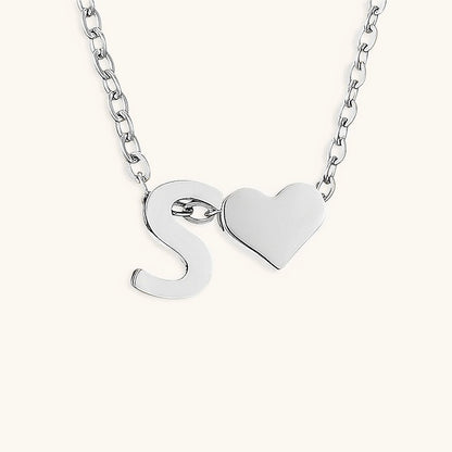 Gold Necklace with Initial Letter