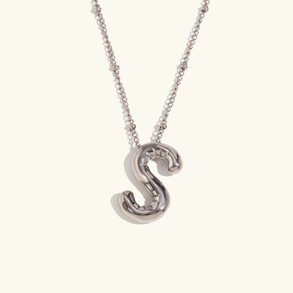 Gold Balloon Initial Necklace