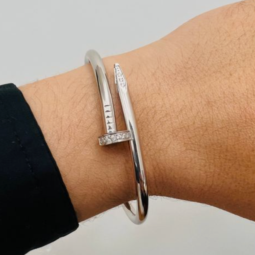 Eleonora Silver Lyster Bracelet with Diamonds