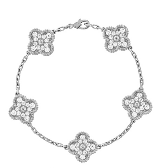 Clover | Zirconia Bracelet - Silver