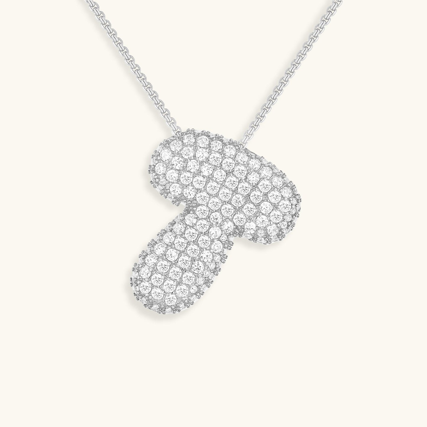 Diamond Initial Bubble Necklace