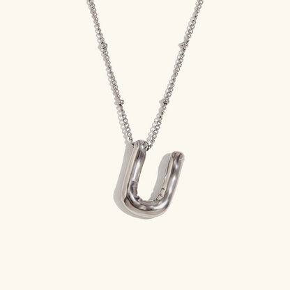 Gold Balloon Initial Necklace
