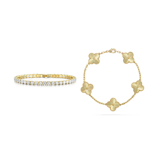 Elegant Alessia Gold Charm Bracelet Set