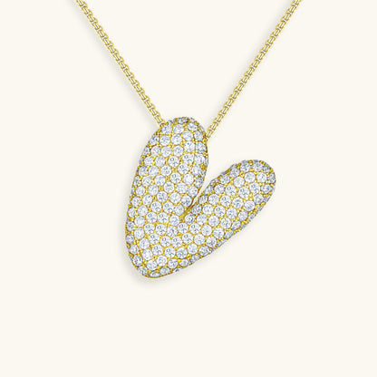 Diamond Initial Bubble Necklace