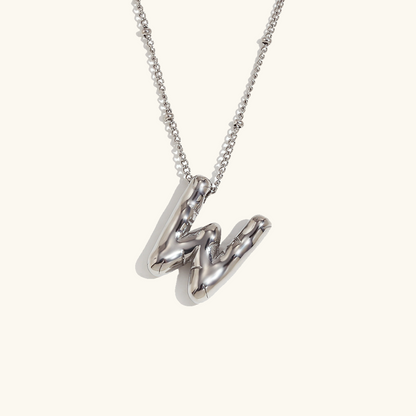Gold Balloon Initial Necklace