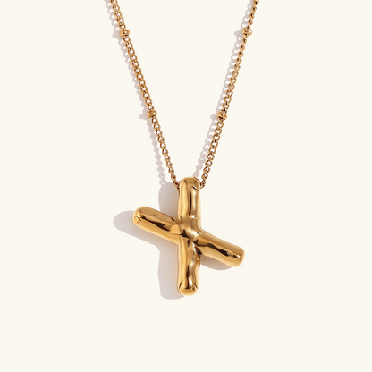 Gold Balloon Initial Necklace