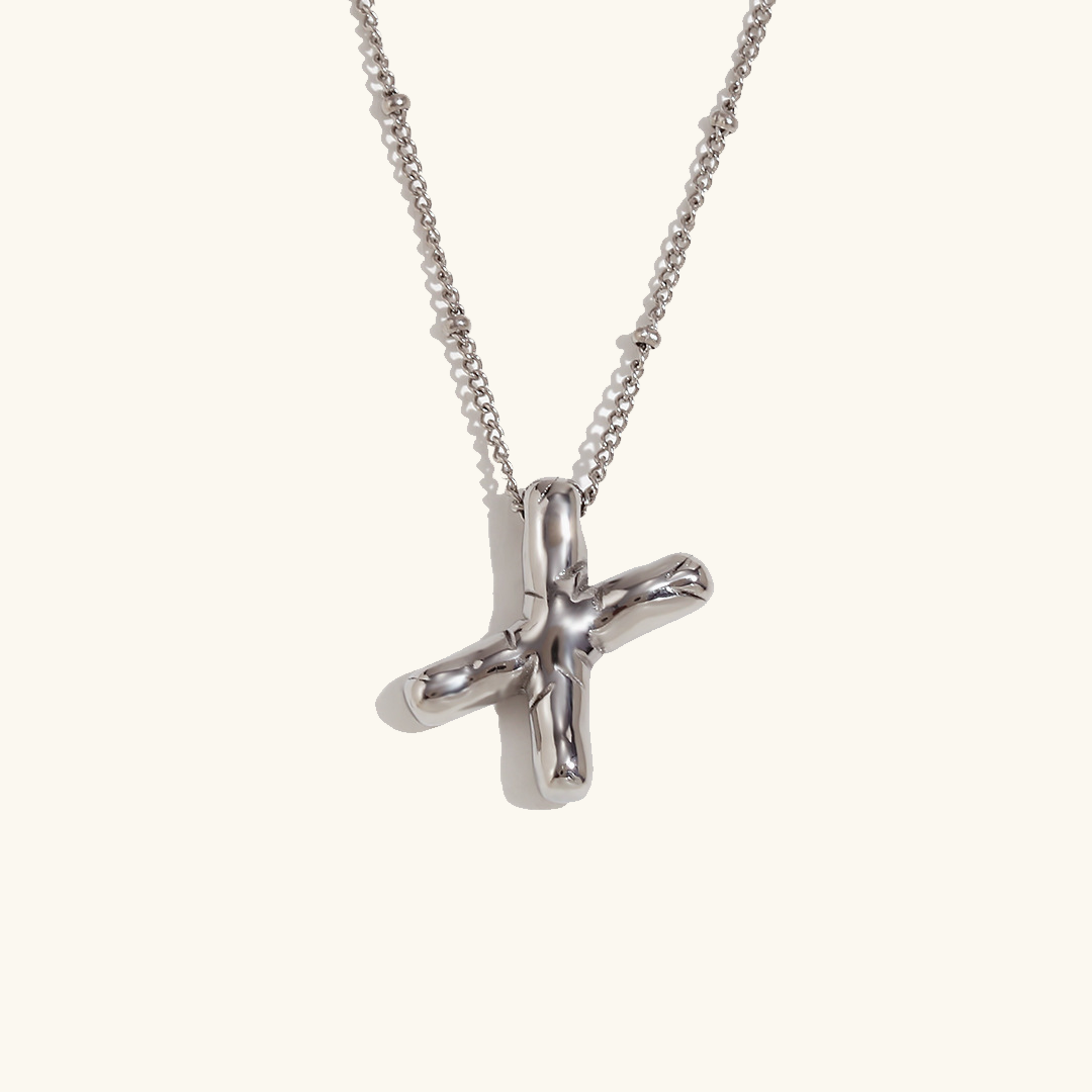 Gold Balloon Initial Necklace