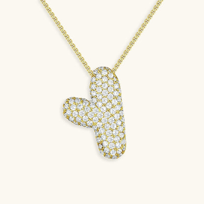 Diamond Initial Bubble Necklace