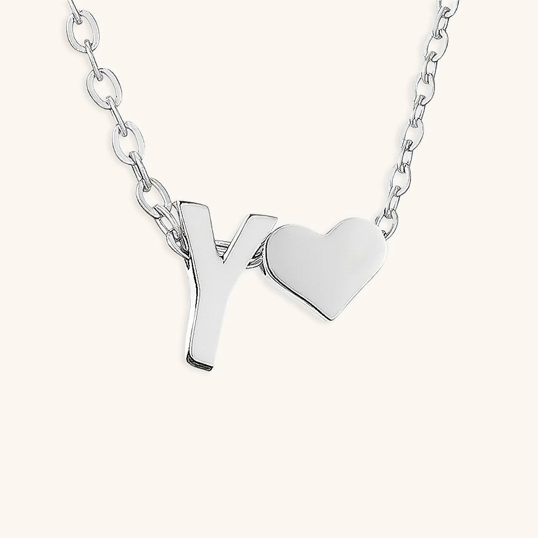 Gold Necklace with Initial Letter