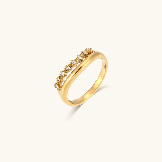 Adeline Gold Ring with Diamond Simulant