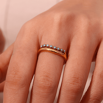 Adeline Gold Ring with Diamond Simulant