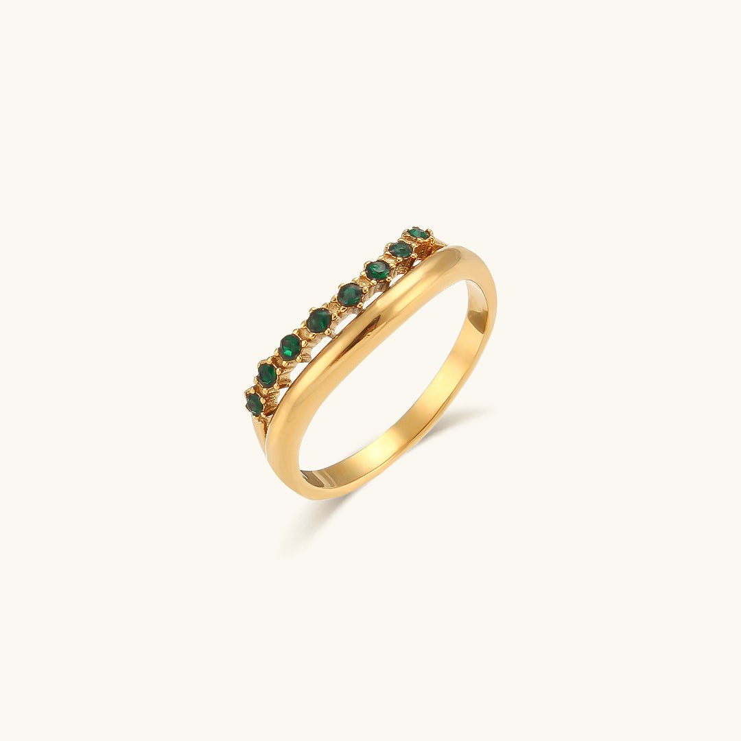 Adeline Gold Ring with Diamond Simulant