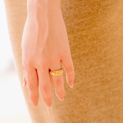 Amaia Gold Crescent Ring