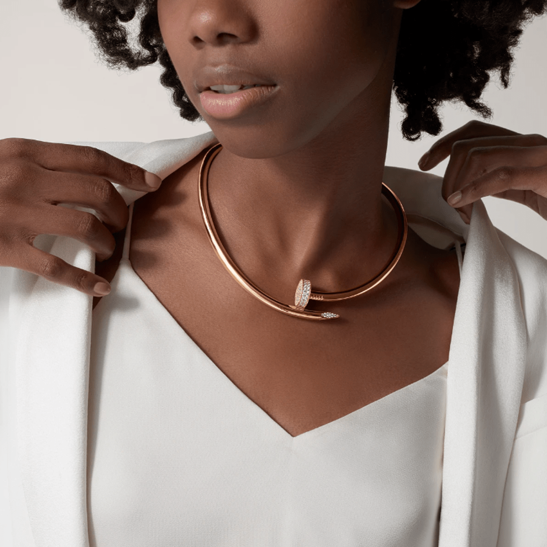Ash Emilia Necklace - Rose Gold with Diamonds