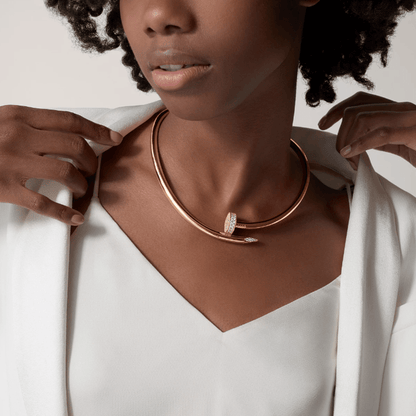 Ash Emilia Necklace - Rose Gold with Diamonds