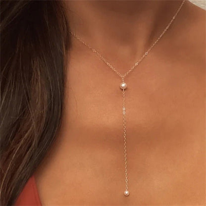 Beatrice Pearl Fringe Necklace