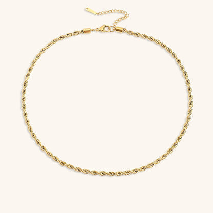 Bianca Rope Chain Necklace in Gold