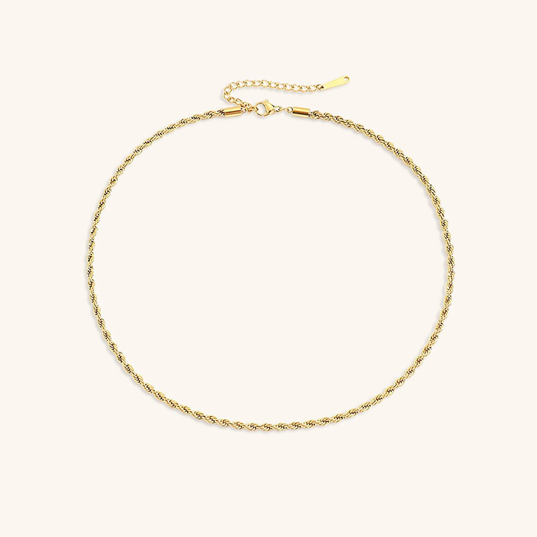 Bianca Rope Chain Necklace in Gold