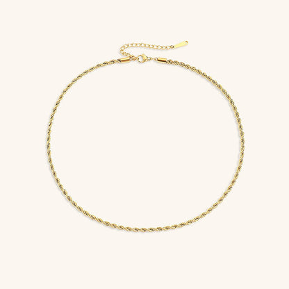 Bianca Rope Chain Necklace in Gold