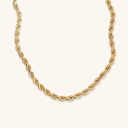 Bianca Rope Chain Necklace in Gold