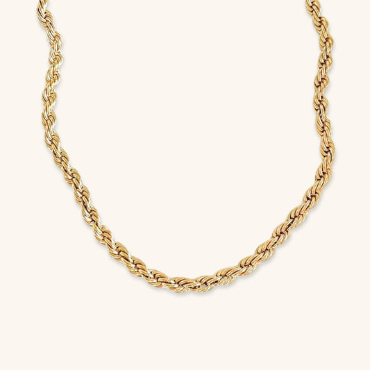 Bianca Rope Chain Necklace in Gold