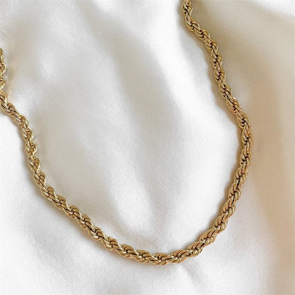 Bianca Rope Chain Necklace in Gold