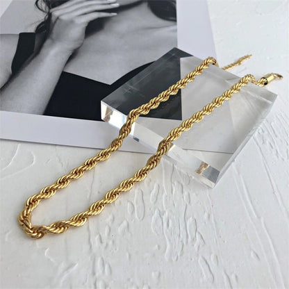Bianca Rope Chain Necklace in Gold
