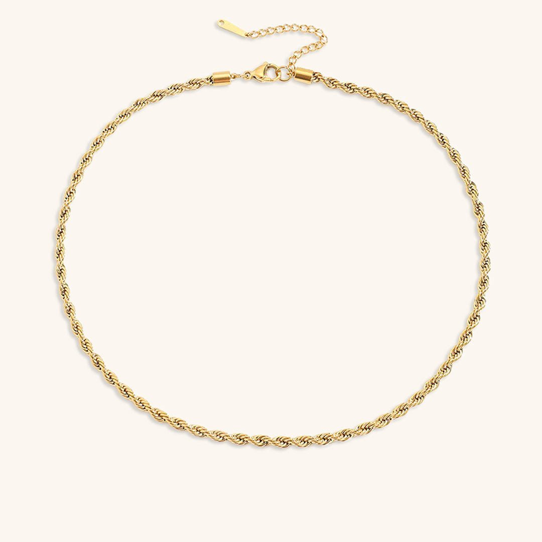 Bianca Rope Chain Necklace in Gold