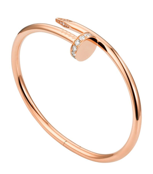 Deluxe Elegance Nail Bracelet in Rose Gold