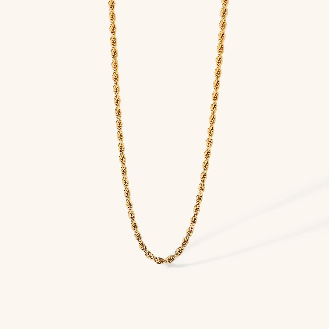 Gold Rope Chain Necklace