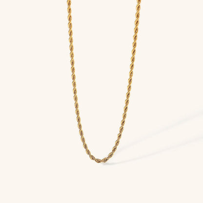 Gold Rope Chain Necklace