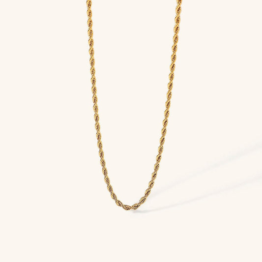 Gold Rope Chain Necklace