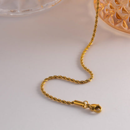 Gold Rope Chain Necklace