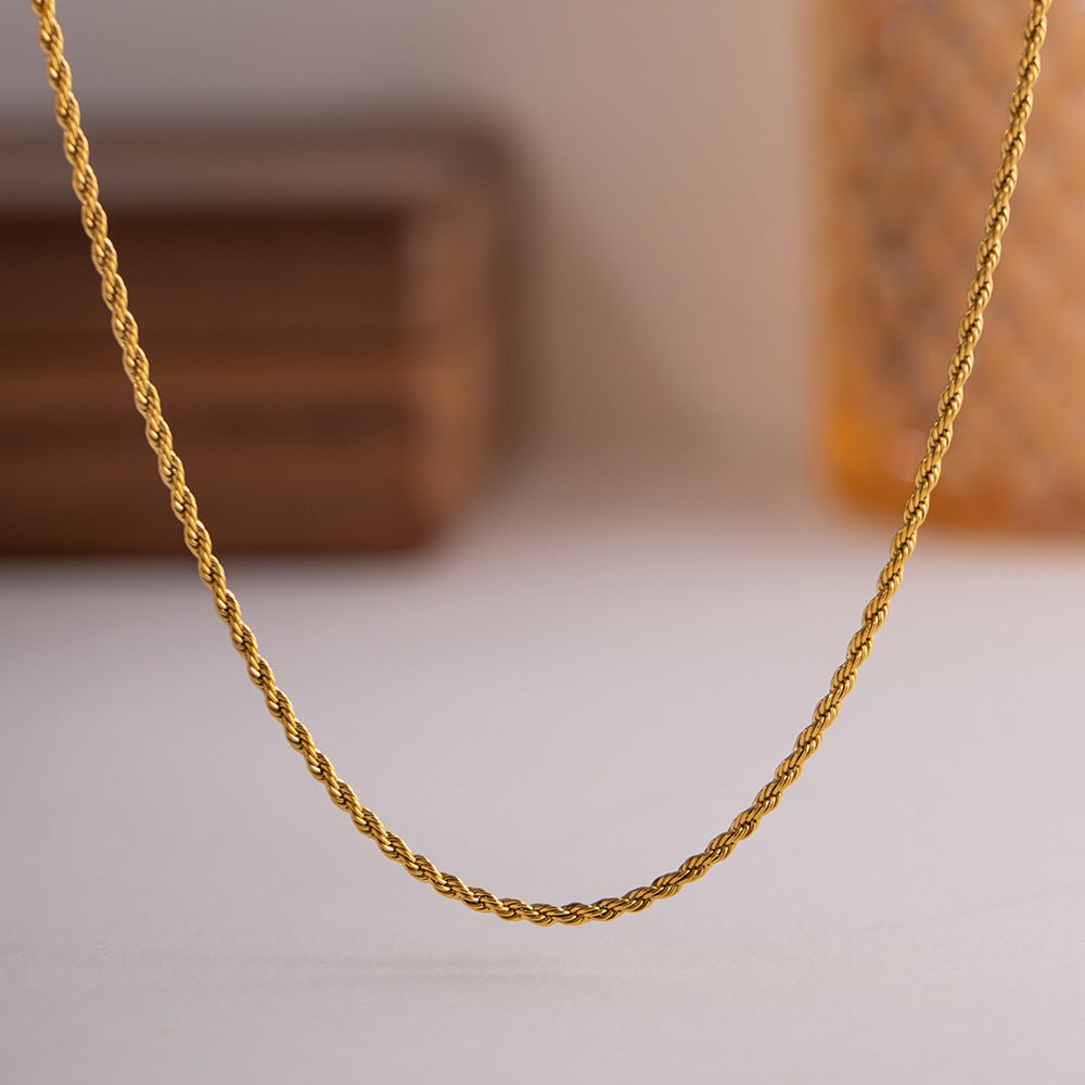 Gold Rope Chain Necklace