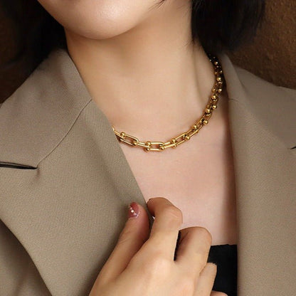 Gold Cascade Chain Necklace
