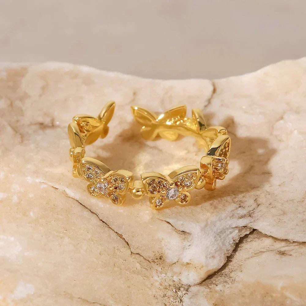 Colleen Butterfly Ring in Gold