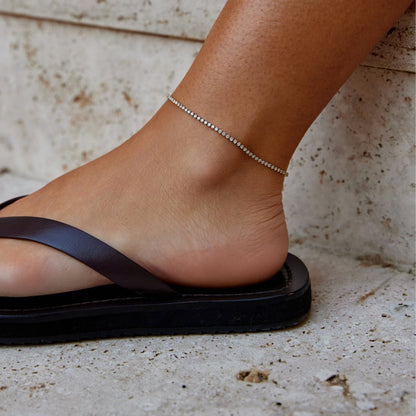 Cordelia Gold Tennis Ankle Bracelet