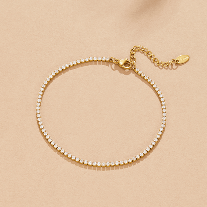 Cordelia Gold Tennis Ankle Bracelet