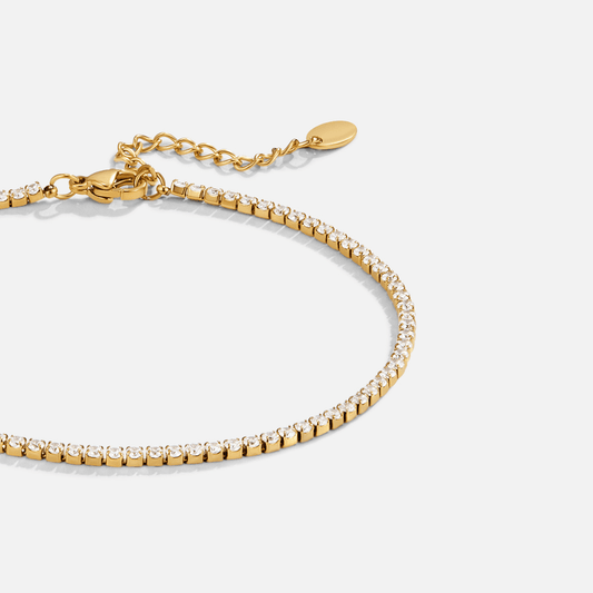 Cordelia Gold Tennis Ankle Bracelet