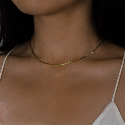 Danica Gold Box Chain Necklace