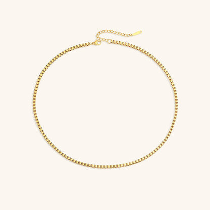 Danica Gold Box Chain Necklace