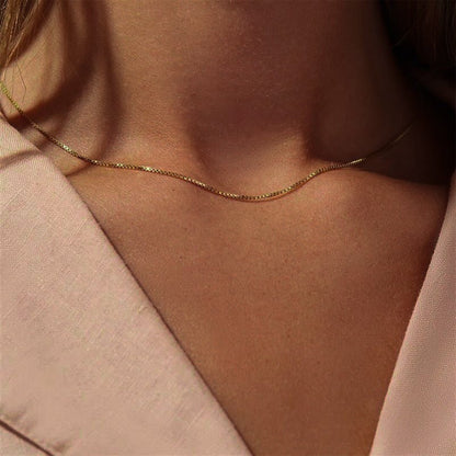 Danica Gold Box Chain Necklace