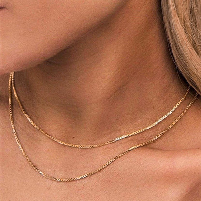 Danica Gold Box Chain Necklace