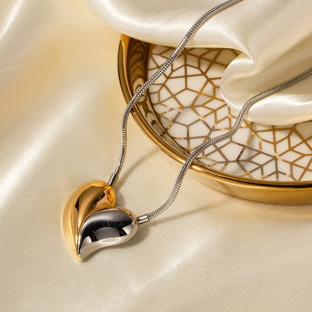 Dorothea Double Tone Heart Necklace