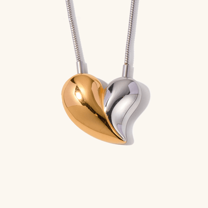 Dorothea Double Tone Heart Necklace
