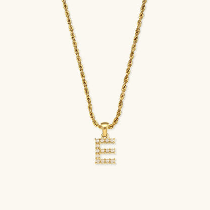 Pearl Necklace with Initial Letter Élodie
