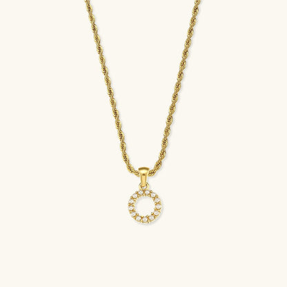 Pearl Necklace with Initial Letter Élodie