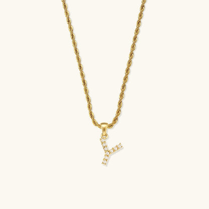 Pearl Necklace with Initial Letter Élodie